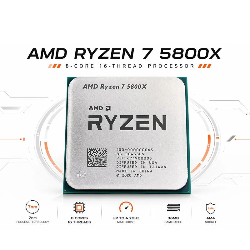AMD Ryzen 7 5800X Unlocked Ove - Cpu Fan recension och pris