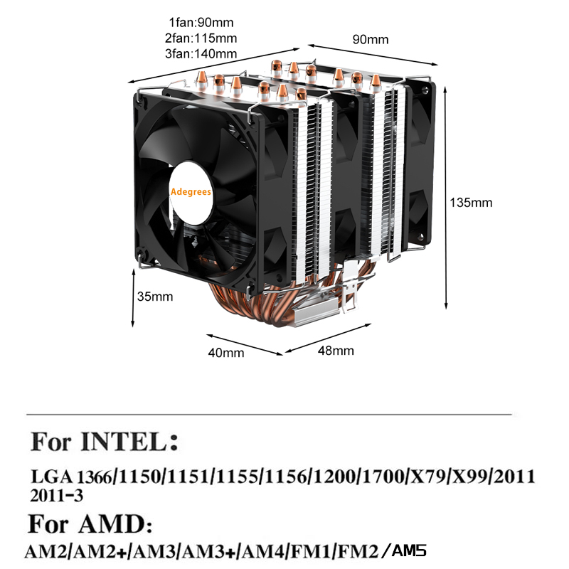 6 Heat Pipe CPU Air Cooler 4Pi - Air Cooler Cpu recension och pris